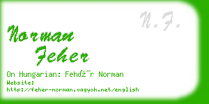 norman feher business card